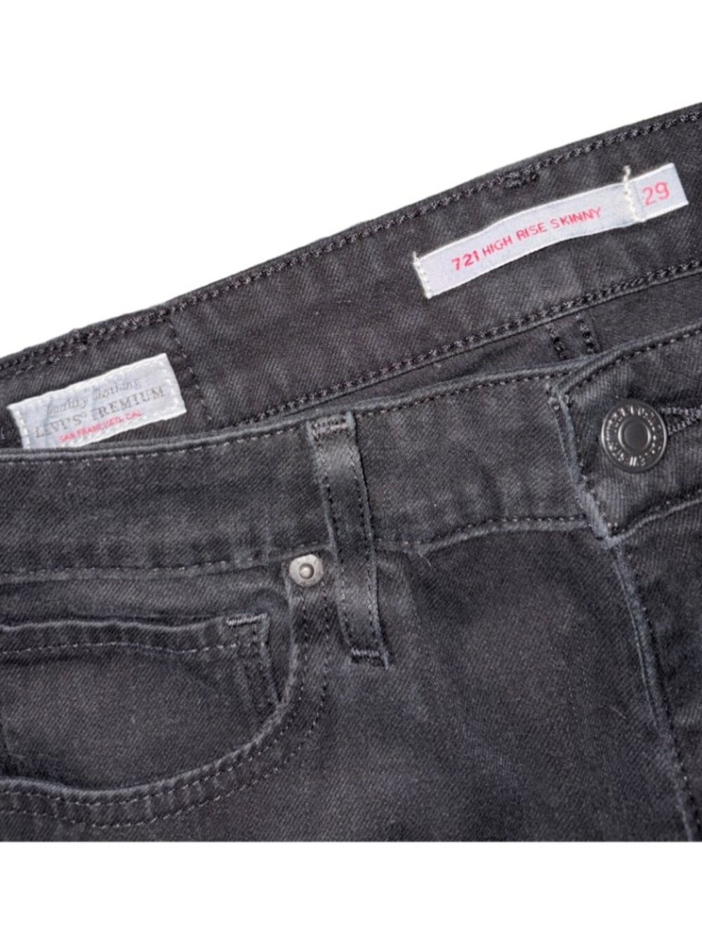 Sz.29*Levi's*721 Hi-Rise Skinny Black Jeans - Picture 3 of 4